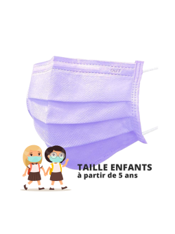 台灣易廷｜拋棄式兒童口罩(紫)-50入